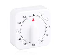 Hopzab Mechanical Kitchen Timer, White Wind Up 60 Minute Countdown, Easy Use Baking Cooking Egg Timing Device, Accurate Home Management Tool