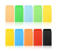 Hopzab Mini Kraft Envelopes, 100 Pcs 5.7x8.89CM Multicolour Seed Pockets, Self-Seal Small Wallets for Crafts, Accessories