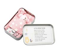 Hopzab Mini Pocket Bear Teddy Bear in Tin Box - Soft Stuffed Doll, for Graduation, Birthday, Wedding, or Christmas - Sending You a Hug with Best Wishes (Pink)