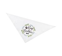 Hopzab Pet Dog Bandana, White Triangle Cotton Scarf with Flower Pattern, Puppy Cat Kerchief Bibs for Small & Medium Dogs,Washable Wedding Photo Props, Pet Lovers Accessories(Brother)