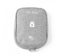 Hopzab Portable Mini Medical Bag Small First Aid Kit Compact Emergency Pouch Travel Medication Organizer Multifunctional Empty Bag for Home Office Car Camping Hiking Outdoor Use(Grey)