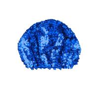 Hopzab Sparkly Sequins Beret Hat, Dazzling Fashionable Beanie Cap for Dancing Party, Nightclub, Disco, School Stage Performance, Cosplay, Mardi Gras Blue