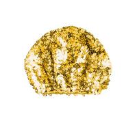Hopzab Sparkly Sequins Beret Hat, Dazzling Fashionable Beanie Cap for Dancing Party, Nightclub, Disco, School Stage Performance, Cosplay, Mardi Gras Gold