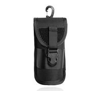 Hopzab Tactical Glasses Pouch, Durable Oxford Hard Shell Sunglasses Case with Buckle for Belts Vests Bags, Black, Compact Portable Eyewear Protection Storage