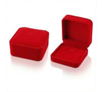 Hopzab Velvet Bracelet Gift Box, Elegant Jewelry Bangle Storage Case for Engagement, Wedding, Birthday - Black Display Holder for Bracelets, Watches & Necklaces, Perfect for Men,Women(Red)