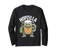 Hopzilla Beer Monster Hops IPA Brewery Bar Oktoberfest Long Sleeve T-Shirt