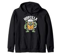 Hopzilla Beer Monster Hops IPA Brewery Bar Oktoberfest Zip Hoodie
