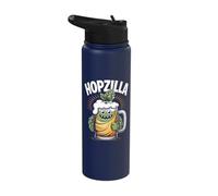 Hopzilla Craft Beer IPA Hops Monster Funny Beer Lover Stainless Steel Insulated Water Bottle