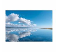 HOQIU Beautiful wall art Blues Skies Water Landscapes canvas artwork for wall, art prints, For living room, bedroom, bathroom, dining room, painting and decor.(Multicolor)-70x100cm Unframed