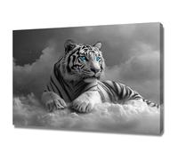 HOQIU Beautiful wall art Red trees on the plain canvas artwork for wall, art prints, For living room, bedroom, bathroom, dining room, painting and decor.(Black and White)-30x40cm Framed