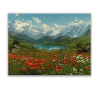 HOQIU Beautiful Wall Art Rizhao forest scenery canvas artwork for wall, art prints, For living room, bedroom, bathroom, dining room, painting and decor.(green)-60x80cm Unframed
