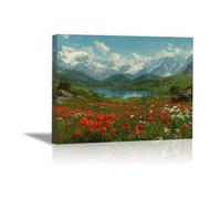 HOQIU Beautiful Wall Art Rizhao forest scenery canvas artwork for wall, art prints, For living room, bedroom, bathroom, dining room, painting and decor.(green)-60x80cm Framed