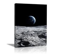 HOQIU Black And White Pictures Landscape painting beyond the earth canvas wall art, decorative paintings, for Bedroom Living Room Bathroom Office Home Decoration(black and white)-80x120cm Framed