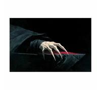 HOQIU halloween wall art Creepy Hand with Blood decorative painting, wall art, for Living Room Bathroom Bedroom Kitchen Decoration.(black)-80x120cm Unframed