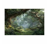 HOQIU Landscape wall art Ancient Forestse Path canvas art, art print, house decor, bedroom wall decor above bed, prints for living room.(Multicolor)-60x80cm Unframed