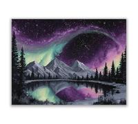 HOQIU Landscape Wall Art Seaside mountain scenery canvas art, art print, house decor, bedroom wall decor above bed, prints for living room.(black and white)-40x60cm Unframed