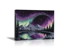 HOQIU Landscape Wall Art Seaside mountain scenery canvas art, art print, house decor, bedroom wall decor above bed, prints for living room.(black and white)-80x120cm Framed