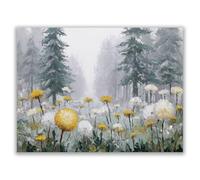 HOQIU Natural Scenery Wall Art Light the grassland path decorative painting, wall art, for Living Room Bathroom Bedroom Kitchen Decoration.(green)-60x80cm Unframed