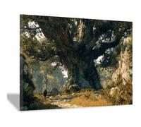 HOQIU Print Canvas Poster Decor Ancient Tree Nature Decor canvas prints, nature wall art, for Bathroom Home Office Decor(Multicolor)-30x40cm Framed