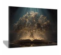 HOQIU Tree Wall Art Book-Grown Enchanted Tree artwork, home canvas prints, for Bathroom Living Room Bedroom(Multicolor)-30x40cm Framed