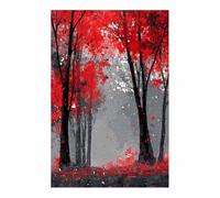 HOQIU tree wall art Mangrove watercolor painting artwork, home canvas prints, for Bathroom Living Room Bedroom(Multicolor)-30x40cm Unframed