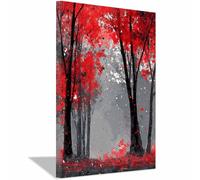 HOQIU tree wall art Mangrove watercolor painting artwork, home canvas prints, for Bathroom Living Room Bedroom(Multicolor)-30x40cm Framed