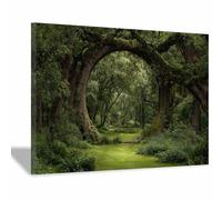 HOQIU Vintage wall art Enchanted Forestse Arch decorative painting, wall art, for Living Room Bathroom Bedroom Kitchen Decoration.(Multicolor)-60x80cm Framed