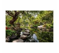 HOQIU Vintage wall art Zen Garden Stone Path decorative painting, wall art, for Living Room Bathroom Bedroom Kitchen Decoration.(Multicolor)-60x80cm Unframed