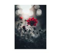 HOQIU Wall art for home decor Deer on the golden fields canvas artwork for wall, art prints, For living room, bedroom, bathroom, dining room, painting and decor.(Black and White)-70x100cm Unframed