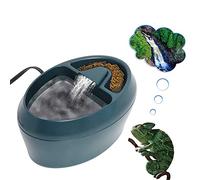 Hoqqf Reptile Chameleon Waterfall Drinking Fountain, Food Bowl Water Cantina Dripper Feeder, Amphibians Insects Bearded Dragon Gecko Lizard Turtle Frog snake Water Dispenser by