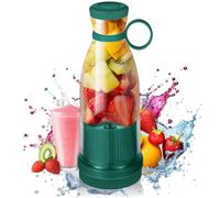 Hoquare Portable Blender, 350ml Electric Mini Juice Maker, Personal Fruit Mixer with USB, Powerful Mini Blender for Fruits, Shakes, Smoothie, Perfect for Home, Office, School, Outdoors (Green)
