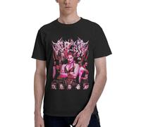 Hoqwalk Rhea and Ripley Men Womens Casual Fashion Cotton Crewneck Short Sleeve T-Shirt Black