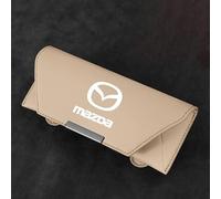 HOQWELCA Car Glasses Case for Mazda 2 2022 2023,Sunglasses Holder Leather Sunglasses Case for Car Sun Visor Glasses Clip Magnetic Sunglasses Storage Box Eyeglasses Organizer,C