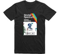 Horace Goes Skiing Mens T Shirt Box Art 8 Bit Spectrum 48k Black