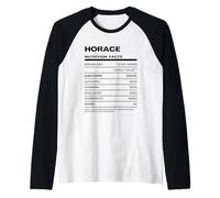 Horace Nutrition Facts Name Raglan Baseball Tee