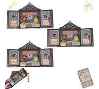 Horace the Wise - The Great Toad Astrologer 3D Pop-Up Christmas Card, Layered Fantasy Circus Holiday Keepsake with Envelope, Unique Magical Astrology Greeting Card Gift for Friends (3Pcs)