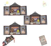 Horace the Wise - The Great Toad Astrologer Christmas 3D Card with Hidden Card Mechanism,Layered Fantasy Circus Holiday Greeting with Magical Astrology Design,Magical Astrology Holiday Greeting (3PCS)