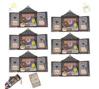Horace the Wise - The Great Toad Astrologer Christmas 3D Card with Hidden Card Mechanism,Layered Fantasy Circus Holiday Greeting with Magical Astrology Design,Magical Astrology Holiday Greeting (6PCS)