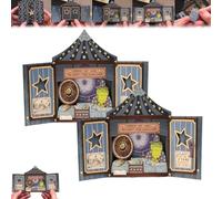Horace the Wise - The Great Toad Astrologer Christmas Pop-Up Card, 3D Layered Fantasy Circus and Astrology Xmas Greeting Card, Unique Magic Collectible Gift (2pcs)