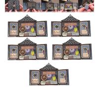 Horace the Wise - the Great Toad Astrologer Christmas Pop-Up Card, 3D Layered Fantasy Circus Xmas Greeting Card, Unique Magical Astrology Holiday Keepsake Gift for Friends (5PCS)