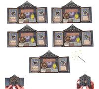 Horace the Wise - The Great Toad Astrologer Christmas Pop-Up Card, 3D Layered Fantasy Circus Xmas Greeting Card, Fantasy Astrology Holiday Greeting Card, Paper-Cut Art (5PCS)