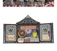 Horace the Wise - the Great Toad Astrologer Christmas Pop-Up Card, 3D Layered Fantasy Circus Xmas Greeting Card, Unique Magical Astrology Holiday Keepsake Gift for Friends (1PC)