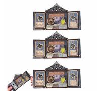 Horace the Wise - The Great Toad Astrologer Christmas Pop-Up Card, 3D Layered Fantasy Circus Xmas Greeting Card, Fantasy Astrology Holiday Greeting Card, Paper-Cut Art (3PCS)
