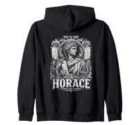 Horace Verse And Virtue Non Omnis Moriar Zip Hoodie