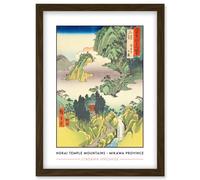 Horai Temple Mountains Mikawa Province Utagawa Hiroshige Japan Woodblock Classic Collection Artwork Framed Wall Art Print A4 Artery8 Brown One Size