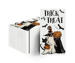 Horaldaily 100 Halloween Disposable Paper Decorative Guest Napkins, Jack-O-Lantern Pumpkin Ghost Bats Cat Hand Towel for Party Lunch Dinner Kitchen Bathroom