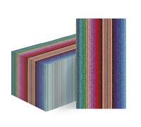Horaldaily 100 Mexican Fiesta Disposable Paper Napkin Decorative Guest Guest Napkins, Colorful Stripes Cinco De Mayo Fiesta Themed Hand Towel for Party Lunch Dinner Kitchen Bathroom