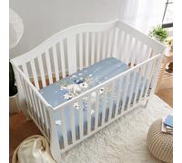 Horaldaily 2 Pack Easter Fitted Crib Sheet for Boys Girls,Soft Breathable Washable Jersey Microfiber Baby Crib Sheet, Fits Standard Size Crib Mattress 28in x 52in, Cute Bunny Floral Nursery Sheet