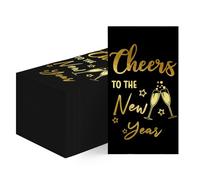 Horaldaily 50 New Year 2026 Disposable Paper Decorative Guest Napkins, Cheers to the New Years Hand Towel for Party Lunch Dinner Kitchen Bathroom