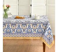 Horaldaily Arabesque Rectangular Tablecloth, 52x70 Inch